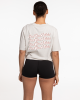 Real Good Pilates - Heavyweight Crop Tee - Washed Bone