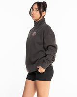 Real Good Pilates - Womens 1/4 Zip - Washed Black