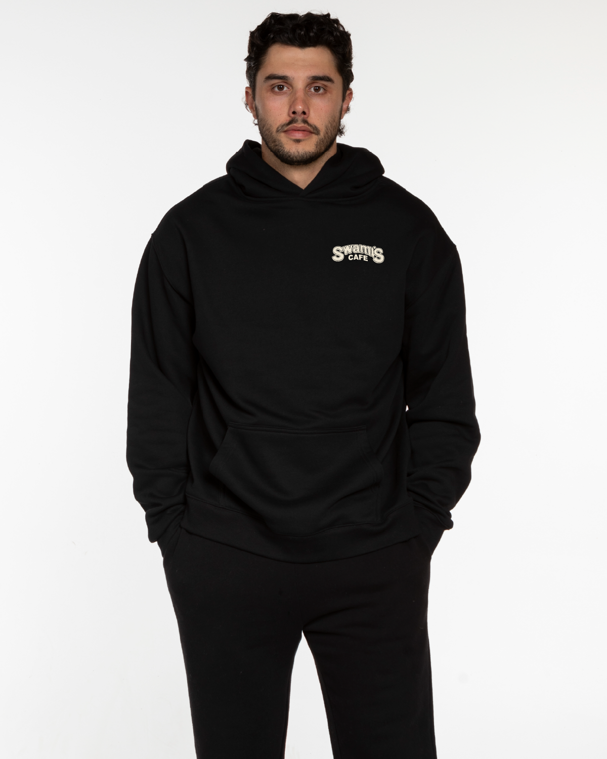 Swamis Endless - The Mens Hoodie - Black - "ENDLESS COFFEE"