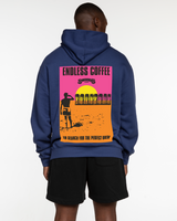 Swamis Endless - The Mens Hoodie - Cobalt - "ENDLESS COFFEE"