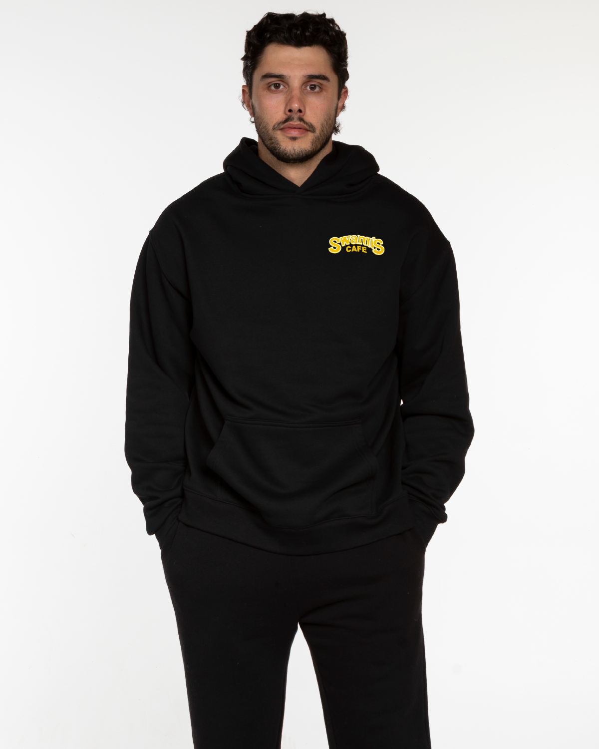 Swamis Endless -The Mens Hoodie - Black - "BEACH PLEASE"