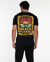 Swamis Endless - The Mens Tee - Navy -  "BEACH PLEASE"