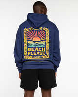 Swamis Endless -The Mens Hoodie - Cobalt -  "BEACH PLEASE"