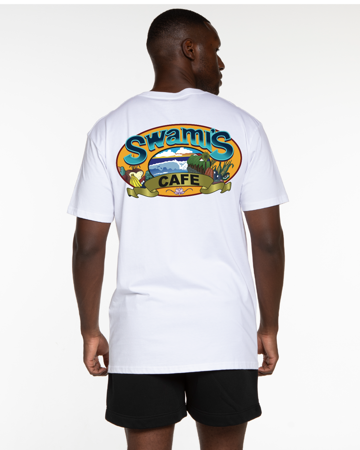 Swamis Core - The Mens Tee - White - Front & Back Logo