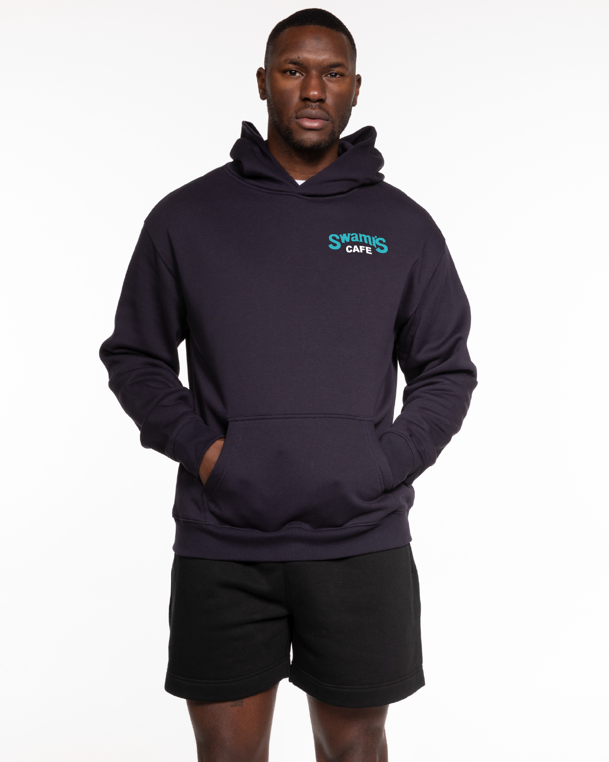 Swamis Core - The Mens Hoodie - Ink - Front & Back Logo