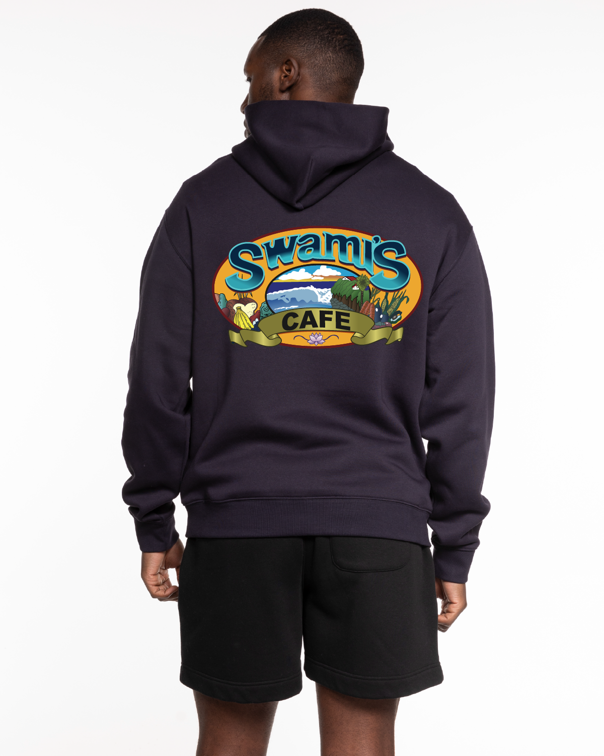 Swamis Core - The Mens Hoodie - Ink - Front & Back Logo