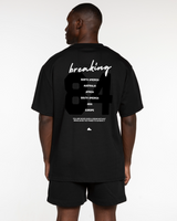 The Mens Heavyweight Tee - Black - Team Ariana - Center Chest & Back Center Stacked - Full Color