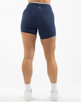 The Refinery Fitness Studio Piped Crossover Short - Navy