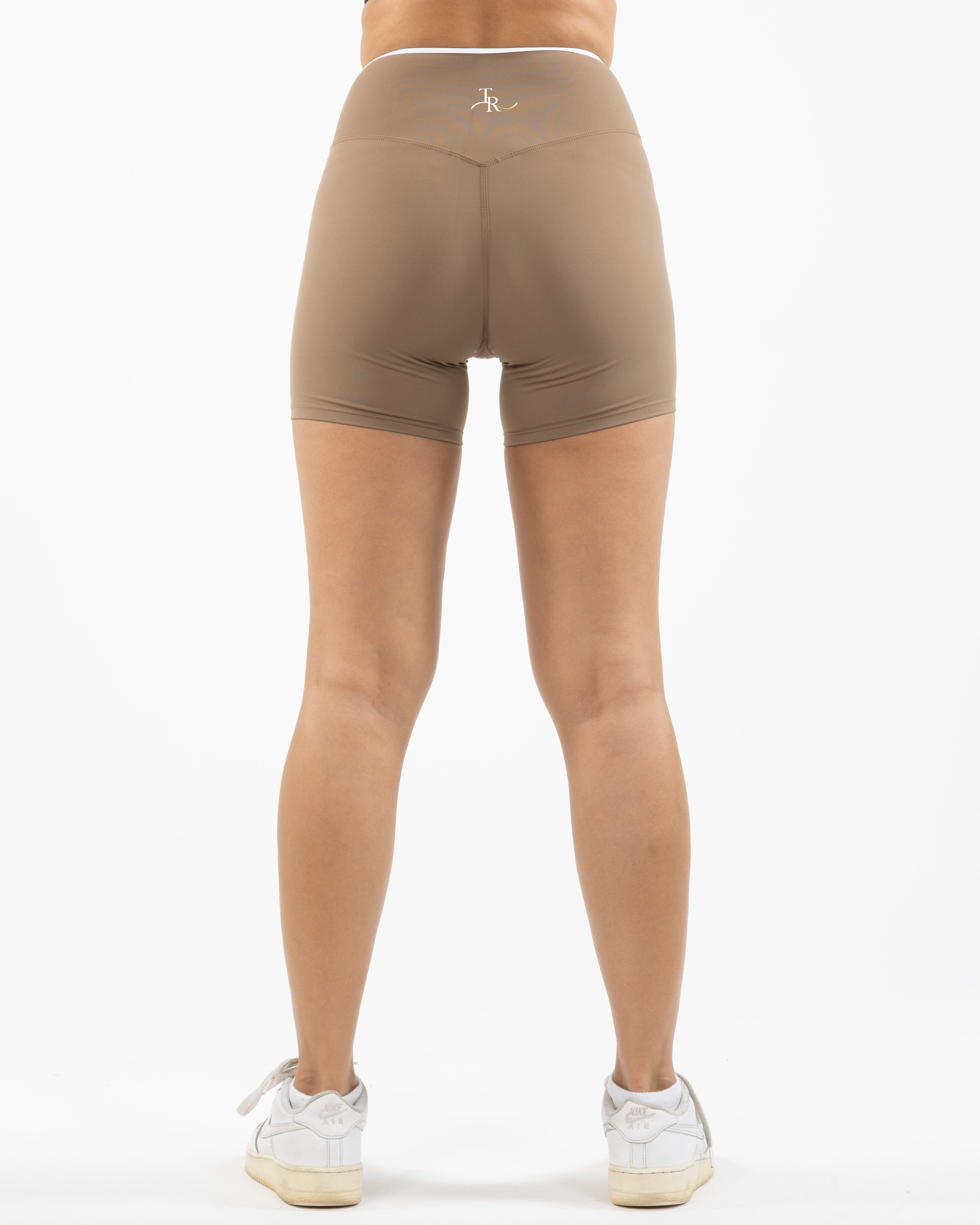 The Refinery Fitness Studio Piped Crossover Short - Brown