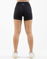 The Refinery Fitness Studio Piped Crossover Short - Black