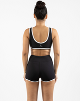 The Refinery Fitness Studio Piped Bra - Black