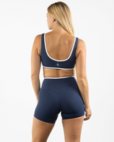 The Refinery Fitness Studio Piped Bra - Navy