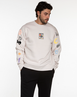 Right Place Right Time Oversized Crewneck - Bone - ICONS