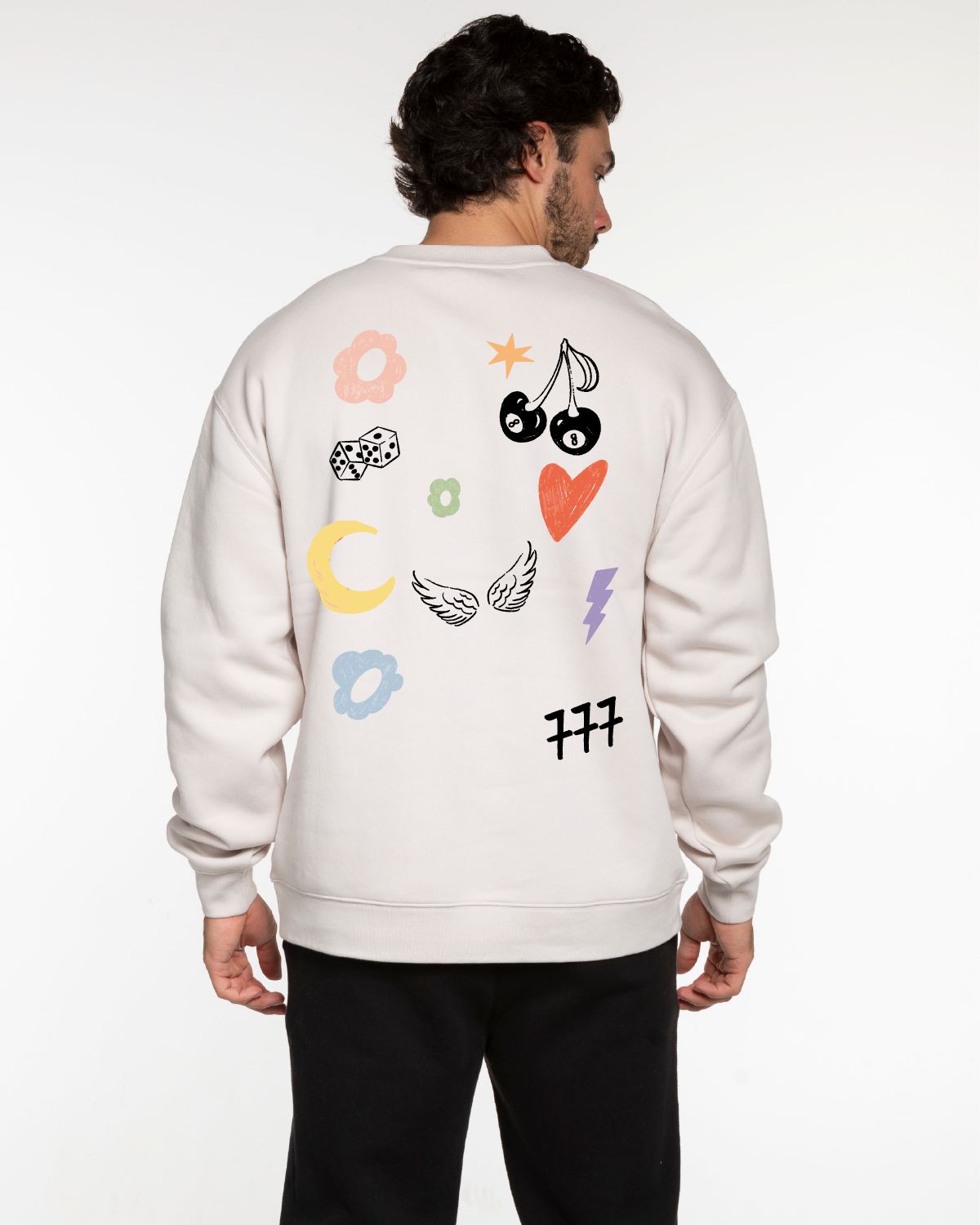 Right Place Right Time Oversized Crewneck - Bone - ICONS