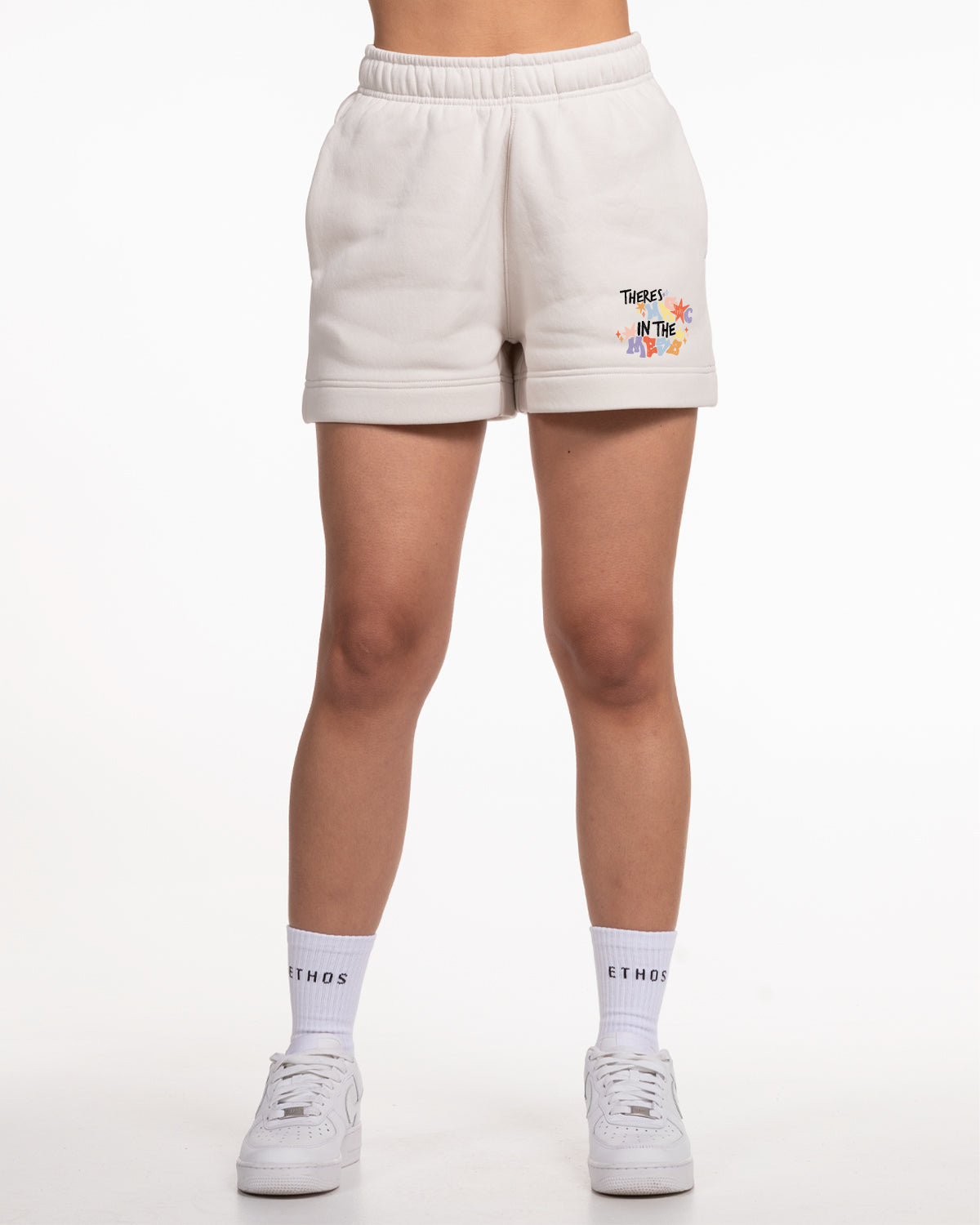 There’s Magic in the Mess Sweat Shorts - Bone