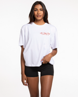 Pull Up a Chair Oversized Tee – Watercolor - White