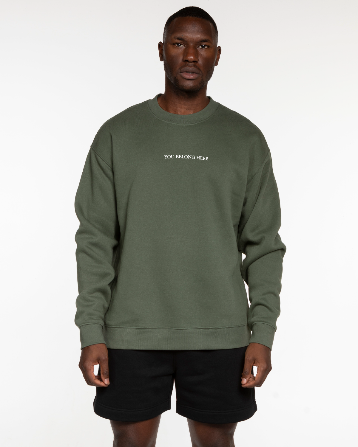 You Belong Here Oversized Crewneck - Cypress