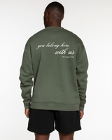 You Belong Here Oversized Crewneck - Cypress