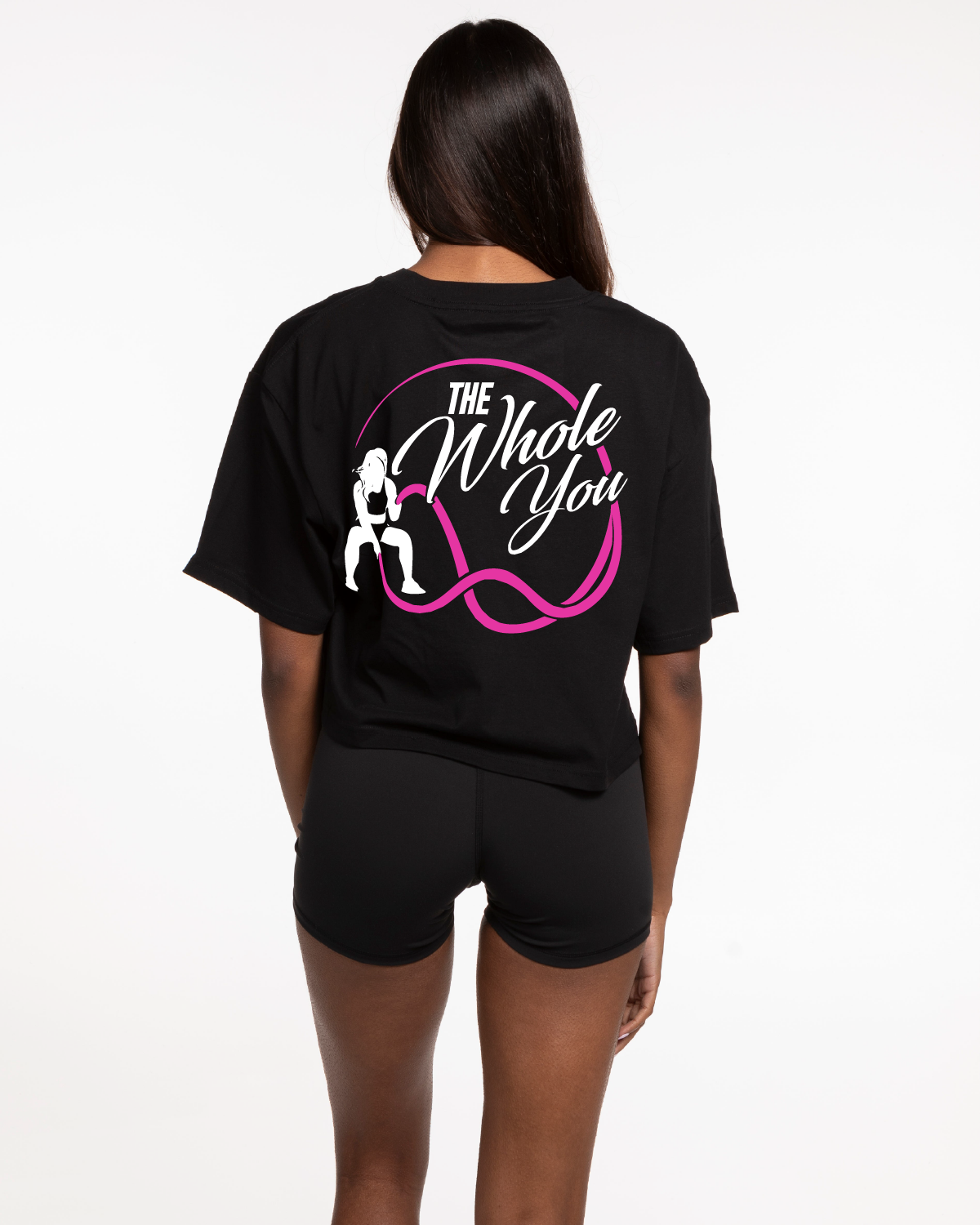 The Whole You Oversized Crop Tee - Black