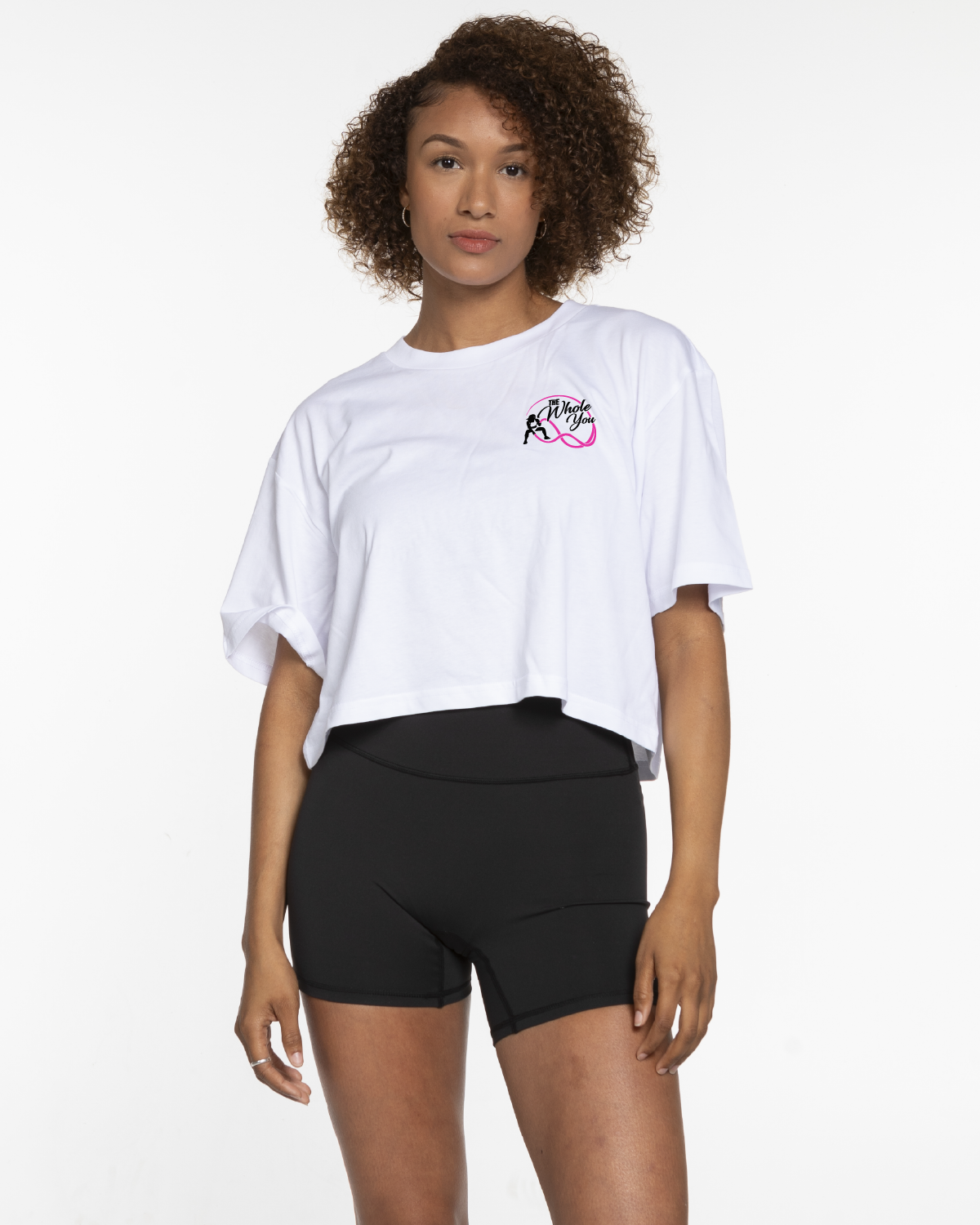 The Whole You Oversized Crop Tee - White