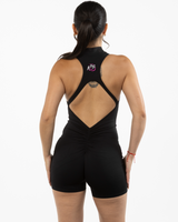 The Whole You Wellness - The High Neck Zip Jumpsuit - Black