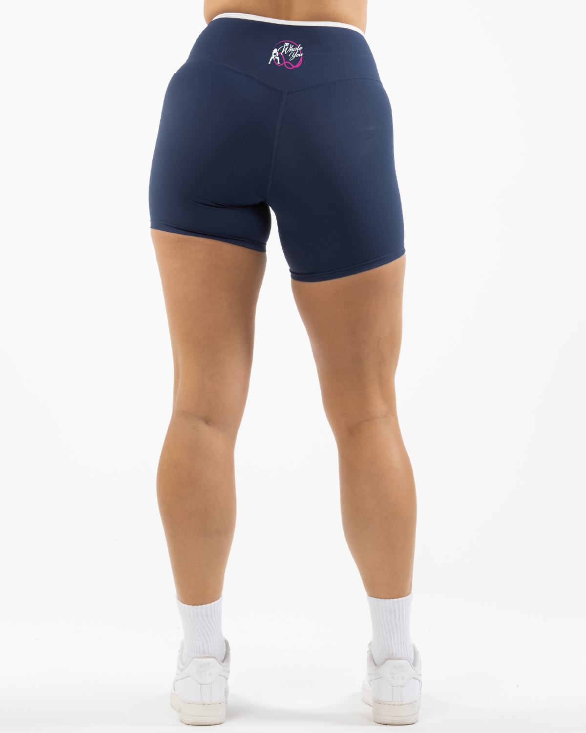 The Whole You Wellness -The Piped Crossover Short - Navy