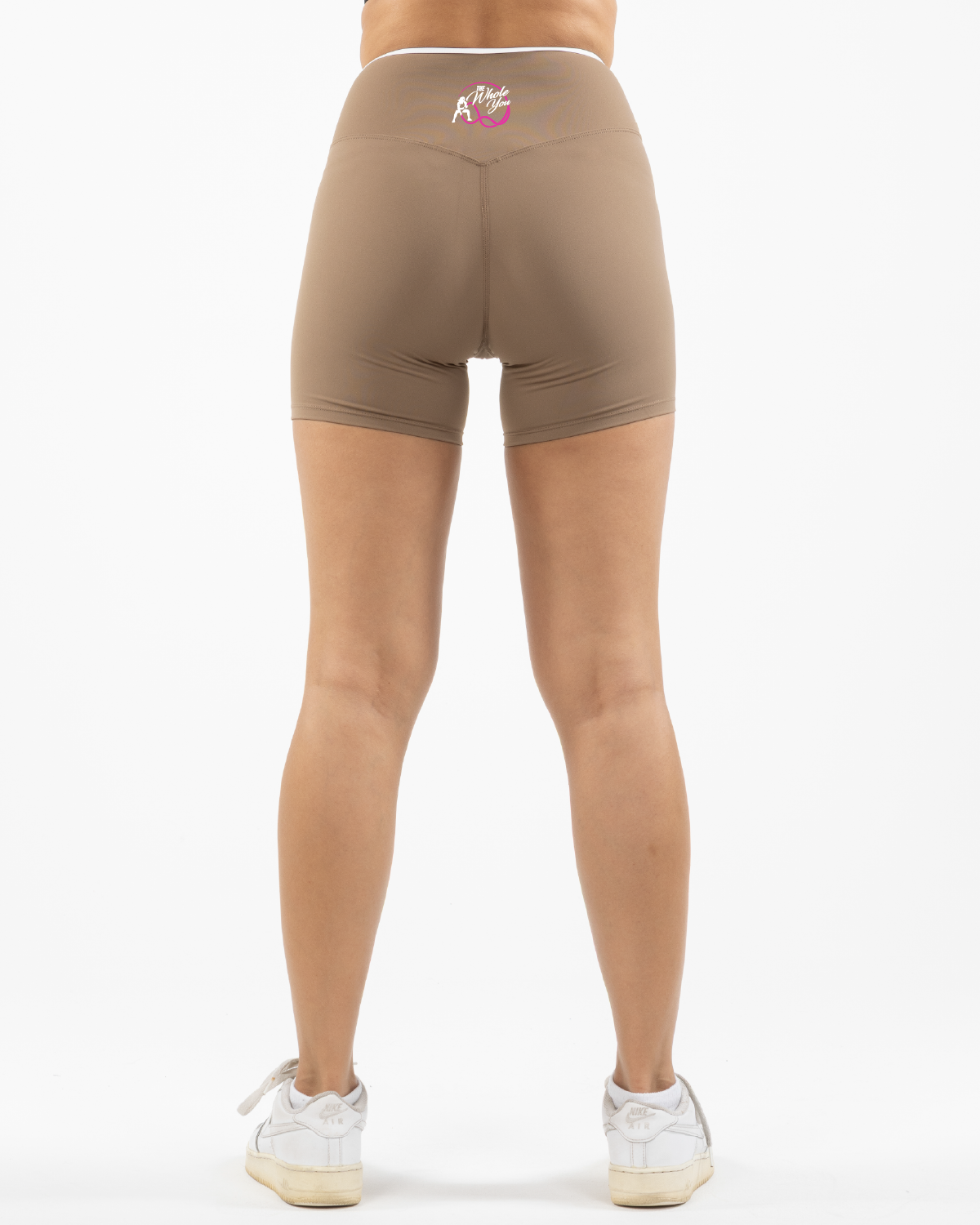 The Whole You Wellness - The Piped Crossover Short - Brown