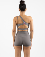The Whole You Wellness - The One Shoulder Bra - Gray