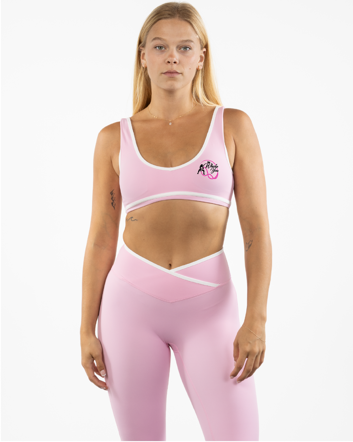The Whole You Wellness - The Piped Bra - Pink