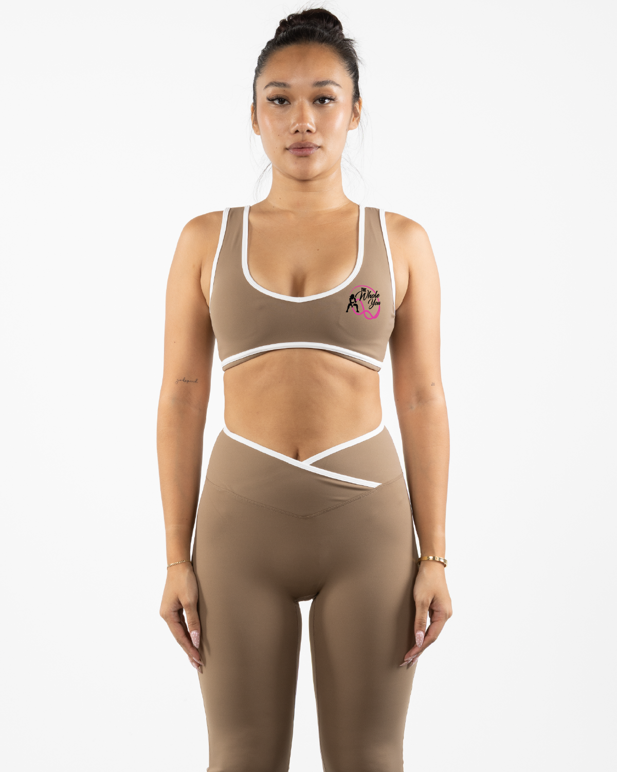 The Whole You Wellness -The Piped Bra - Brown