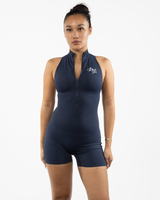 The Whole You Wellness - The High Neck Zip Jumpsuit - Navy