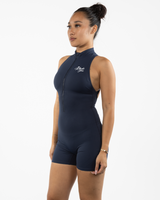 The Whole You Wellness - The High Neck Zip Jumpsuit - Navy