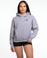 The Womens Hoodie - Heather - Wheel House - Left Chest and Back Stacked - Black