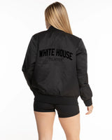 White House Pilates Mens Varsity Jacket - Black
