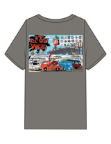 VW Car Show - 10th Annual - The Mens Heavyweight Tee - Washed Gray