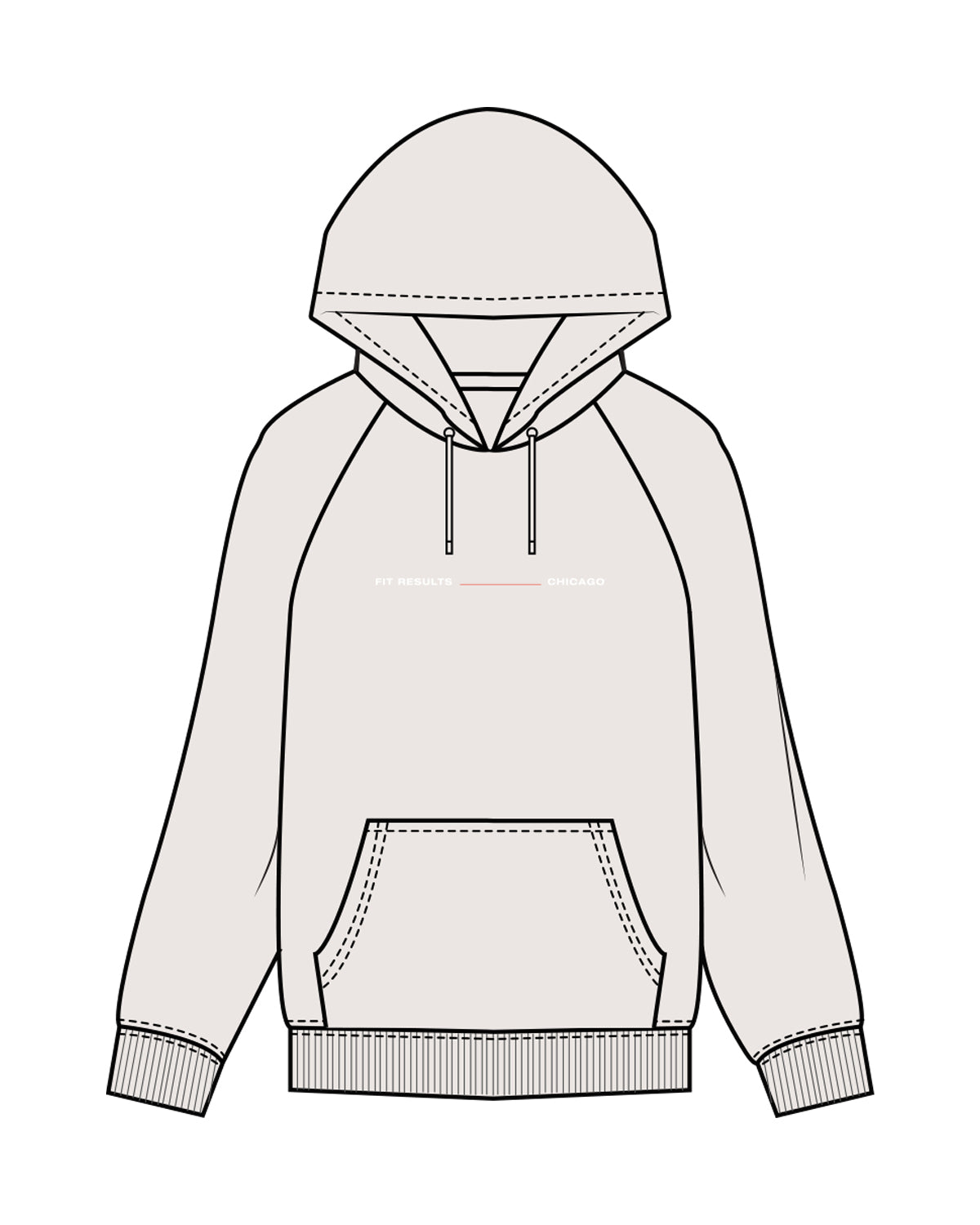 Fit Results Mens Classic Hoodie - Bone