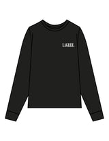 THE MENS HEAVYWEIGHT LONG SLEEVE - Black - Studio 205 - Left Chest "LAGREE" & Back Neckline - Printed - White