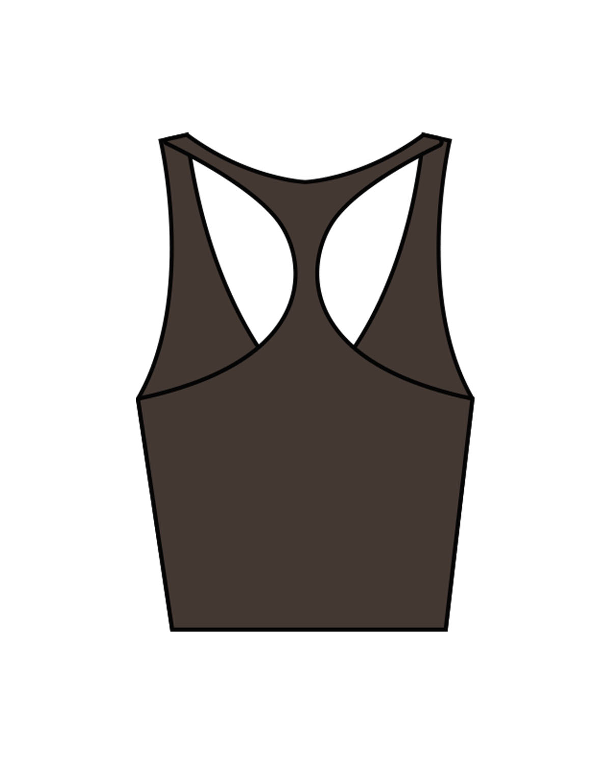 The Racer Tank - Cafe - Ignite Barre & Fitness - Left Chest - Printed - White