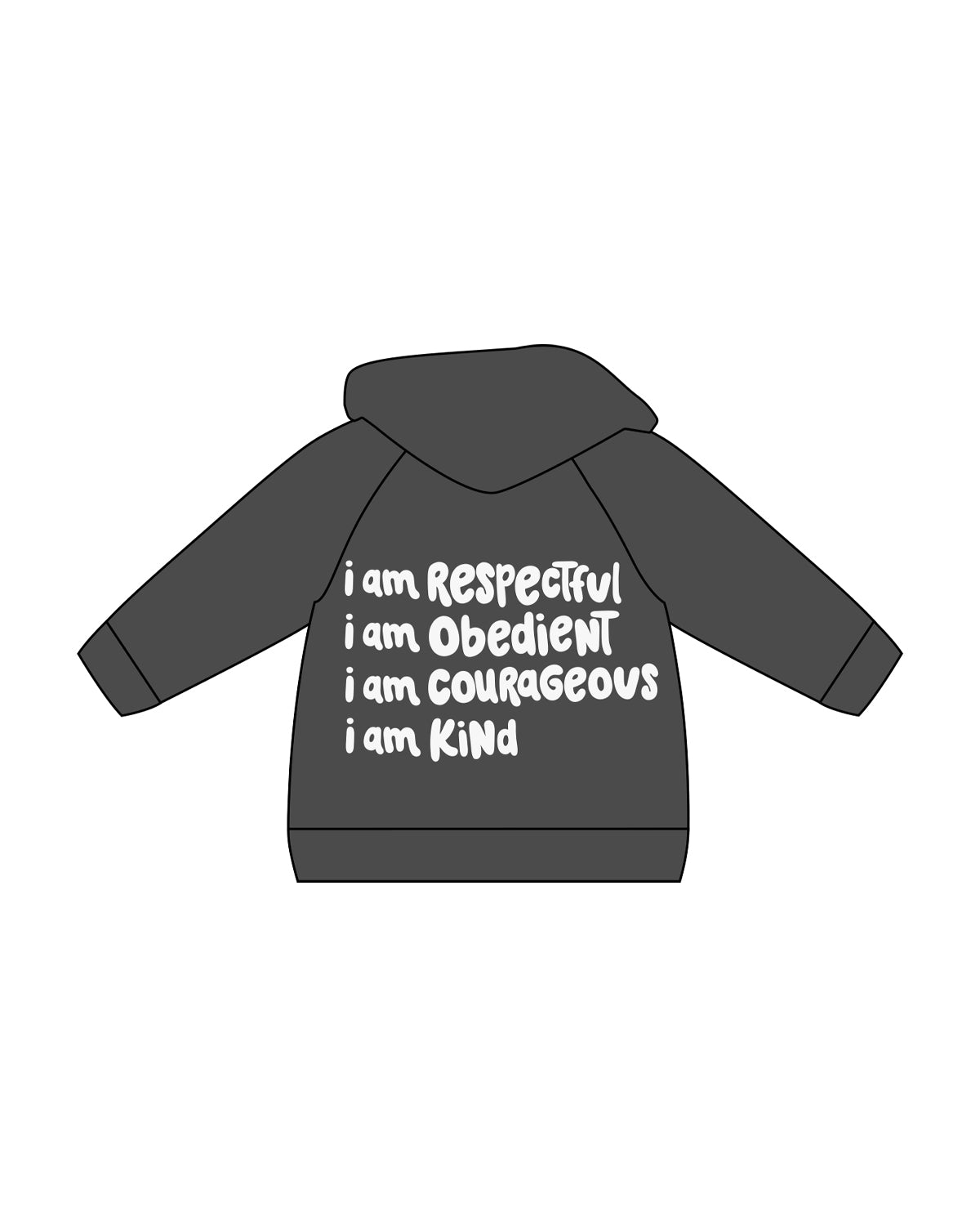 Raising Rock Kids Midweight Hoodie - Washed Black