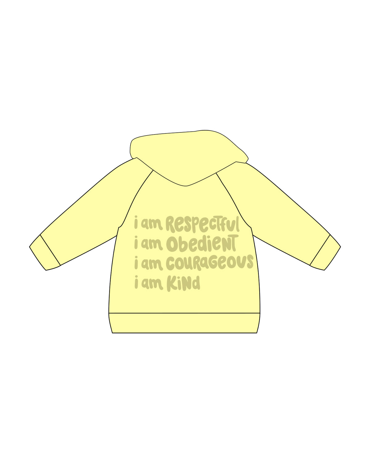Raising Rock Kids Midweight Hoodie - Washed Yellow