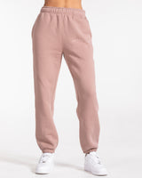 The Womens Sweatpants - Clay - Ethos Wavy - Left Leg Pocket - White