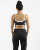 Uprise Piped Scoop Sports Bra - Black