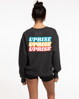 Uprise Hot Yoga - The Womens Crewneck - Washed Black