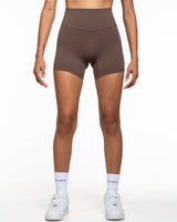 Commit Fitness - Basic Short - Cafe with White